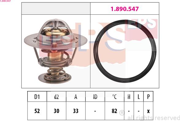 EPS 1.880.947 - Termostato, Refrigerante autozon.pro