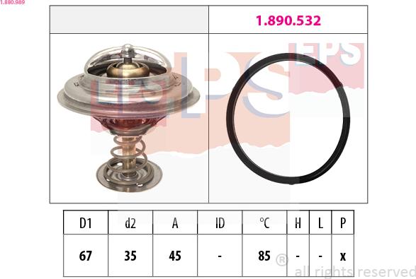 EPS 1.880.989 - Termostato, Refrigerante autozon.pro