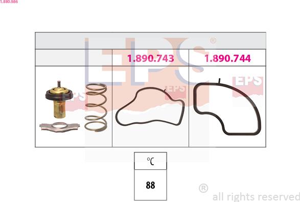 EPS 1.880.986 - Termostato, Refrigerante autozon.pro