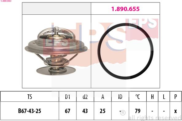 EPS 1.880.983 - Termostato, Refrigerante autozon.pro