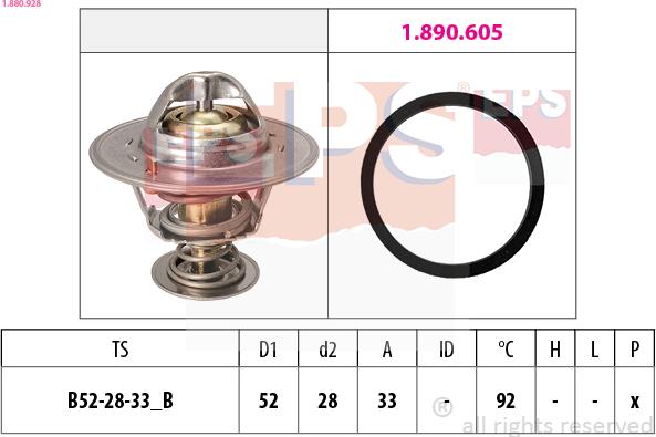 EPS 1.880.928 - Termostato, Refrigerante autozon.pro