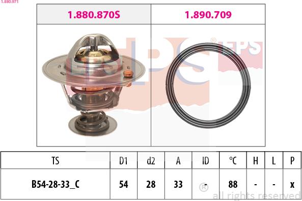 EPS 1.880.971 - Termostato, Refrigerante autozon.pro