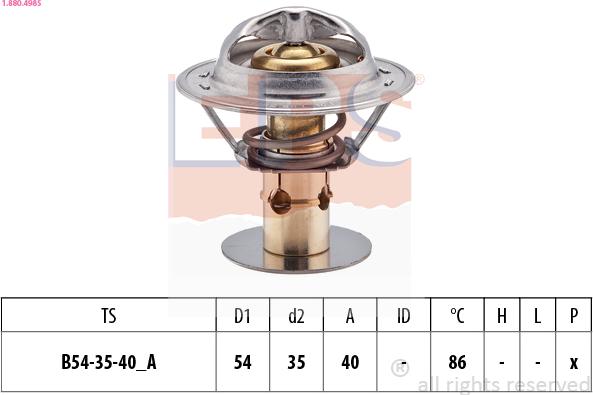 EPS 1.880.498S - Termostato, Refrigerante autozon.pro