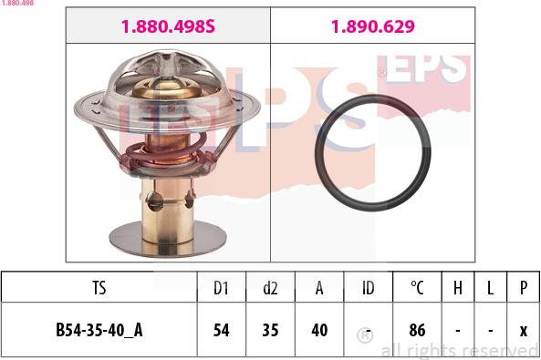 EPS 1.880.498 - Termostato, Refrigerante autozon.pro