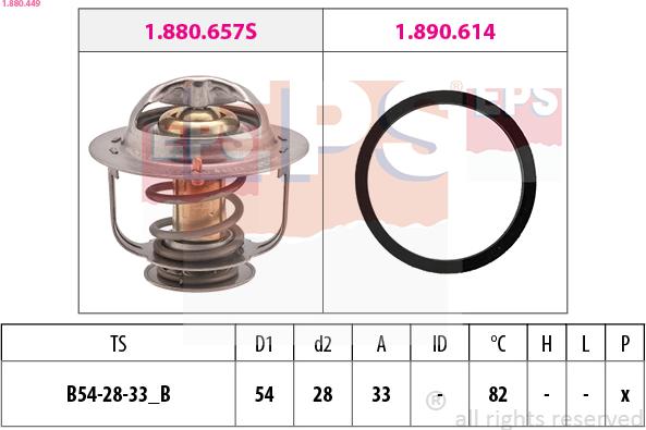 EPS 1.880.449 - Termostato, Refrigerante autozon.pro