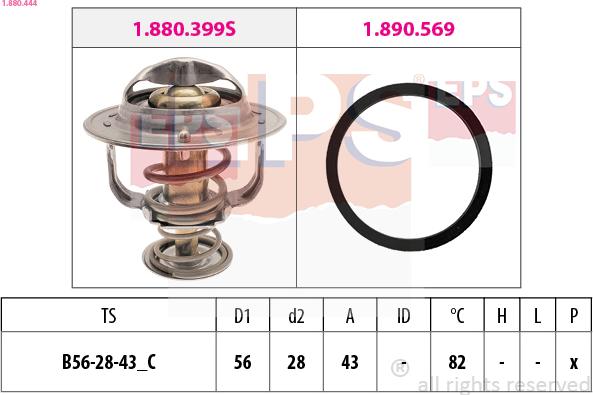 EPS 1.880.444 - Termostato, Refrigerante autozon.pro