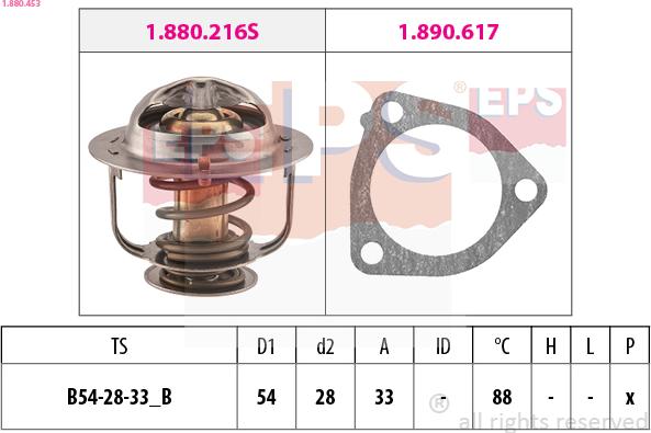 EPS 1.880.453 - Termostato, Refrigerante autozon.pro