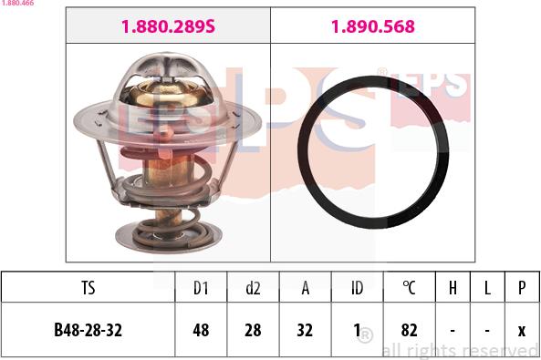 EPS 1.880.466 - Termostato, Refrigerante autozon.pro