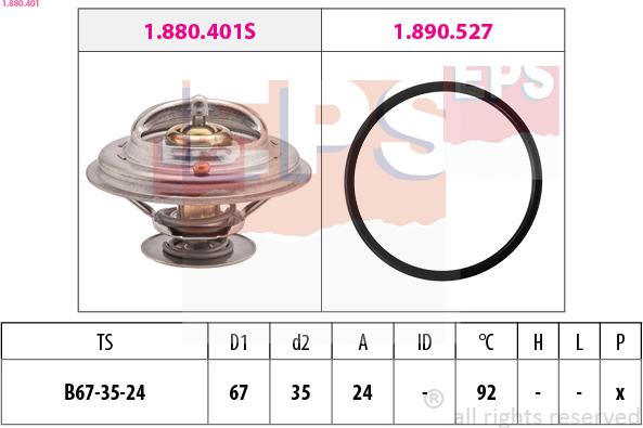 EPS 1.880.401 - Termostato, Refrigerante autozon.pro