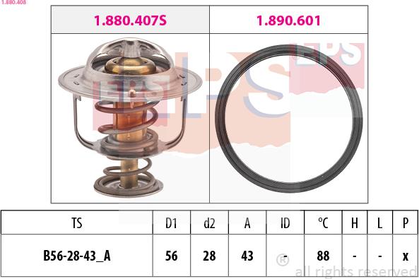 EPS 1.880.408 - Termostato, Refrigerante autozon.pro