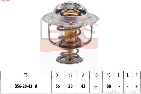 EPS 1.880.407S - Termostato, Refrigerante autozon.pro