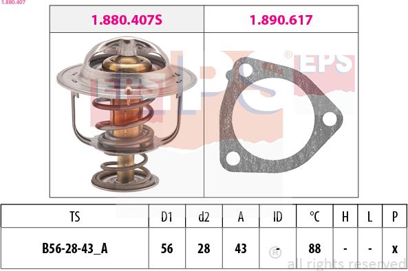 EPS 1.880.407 - Termostato, Refrigerante autozon.pro