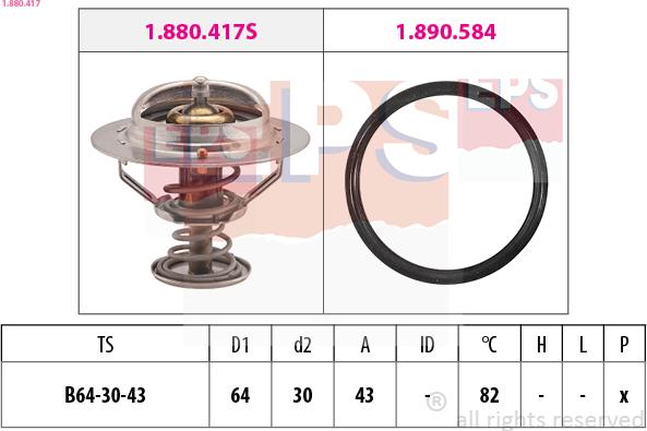 EPS 1.880.417 - Termostato, Refrigerante autozon.pro