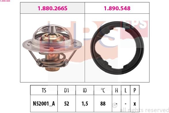 EPS 1.880.488 - Termostato, Refrigerante autozon.pro