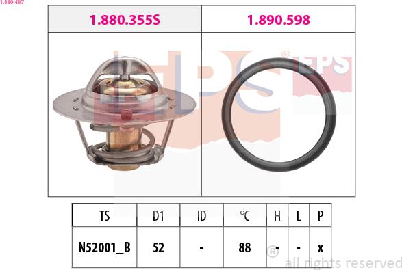 EPS 1.880.487 - Termostato, Refrigerante autozon.pro