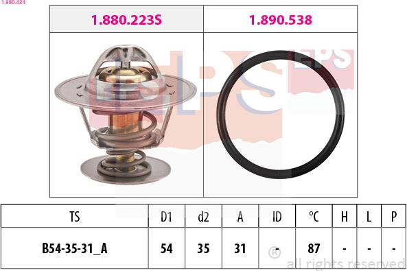 EPS 1.880.434 - Termostato, Refrigerante autozon.pro