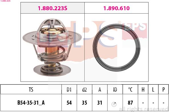 EPS 1.880.435 - Termostato, Refrigerante autozon.pro