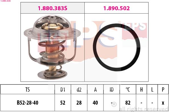 EPS 1.880.438 - Termostato, Refrigerante autozon.pro