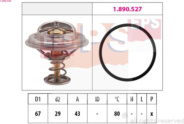 EPS 1.880.549 - Termostato, Refrigerante autozon.pro