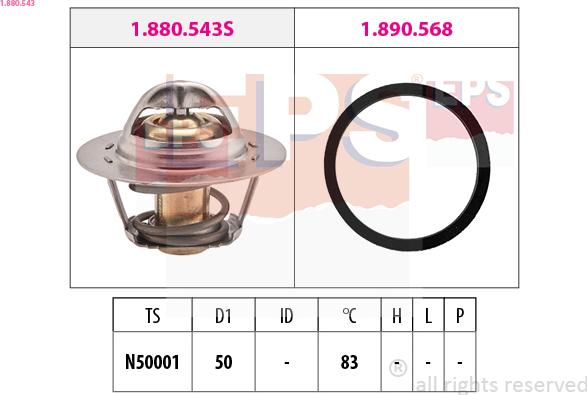 EPS 1.880.543 - Termostato, Refrigerante autozon.pro