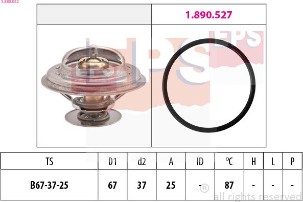 EPS 1.880.552 - Termostato, Refrigerante autozon.pro