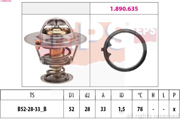 EPS 1.880.503 - Termostato, Refrigerante autozon.pro