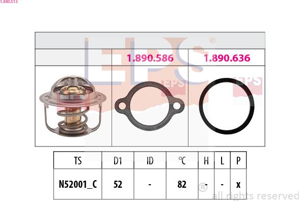 EPS 1.880.513 - Termostato, Refrigerante autozon.pro