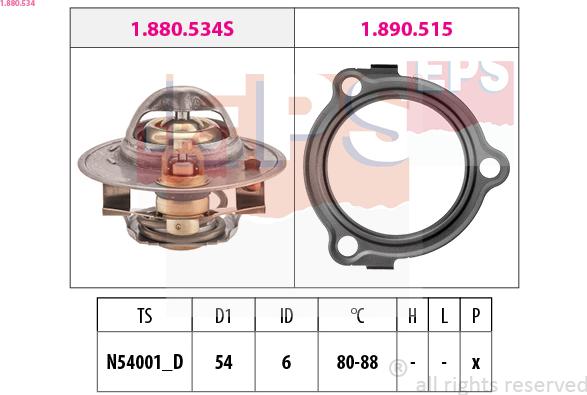 EPS 1.880.534 - Termostato, Refrigerante autozon.pro