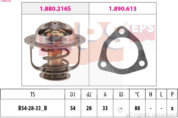 EPS 1.880.535 - Termostato, Refrigerante autozon.pro