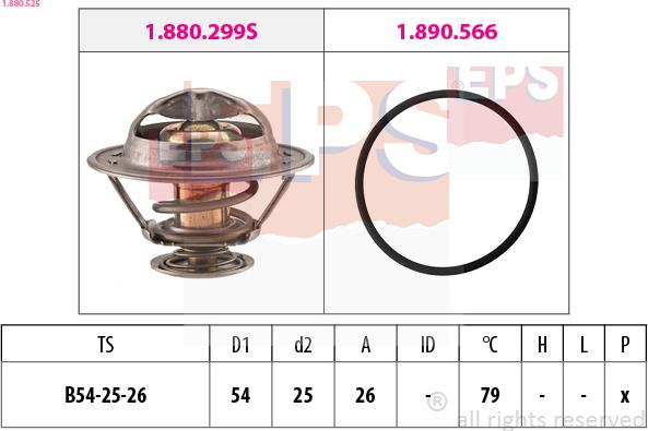 EPS 1.880.525 - Termostato, Refrigerante autozon.pro