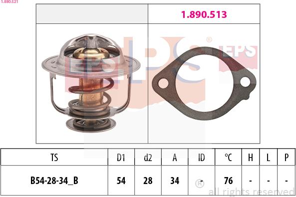 EPS 1.880.521 - Termostato, Refrigerante autozon.pro