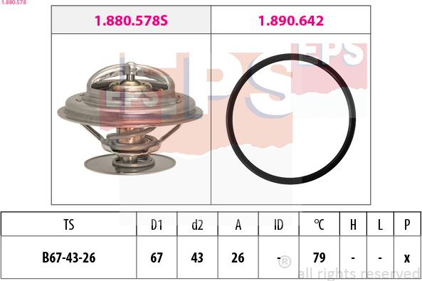 EPS 1.880.578 - Termostato, Refrigerante autozon.pro