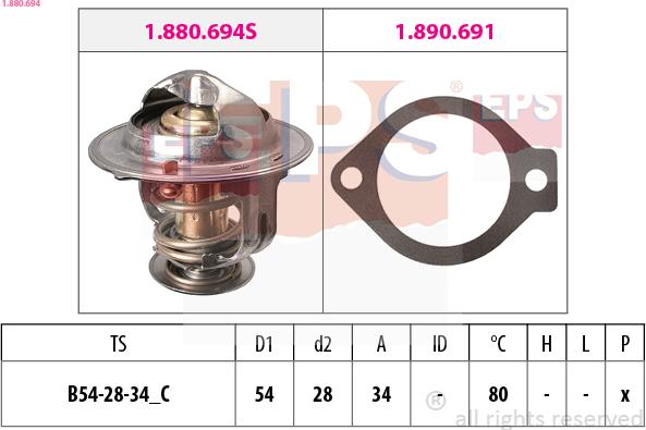 EPS 1.880.694 - Termostato, Refrigerante autozon.pro