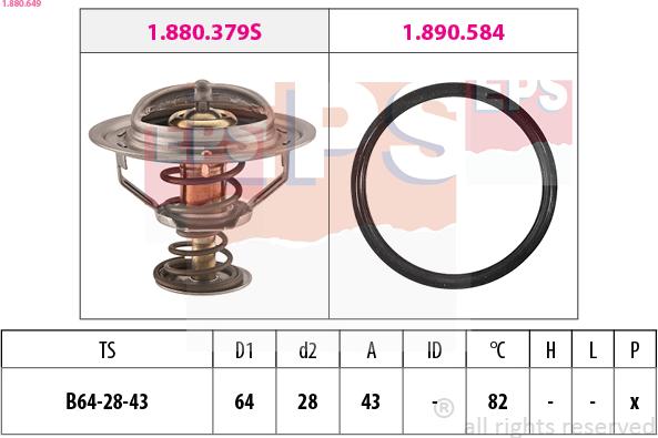 EPS 1.880.649 - Termostato, Refrigerante autozon.pro