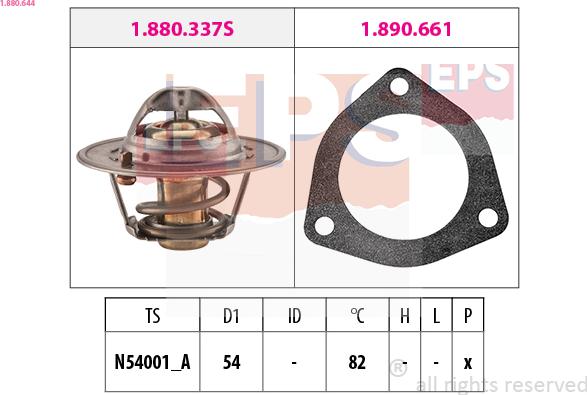 EPS 1.880.644 - Termostato, Refrigerante autozon.pro