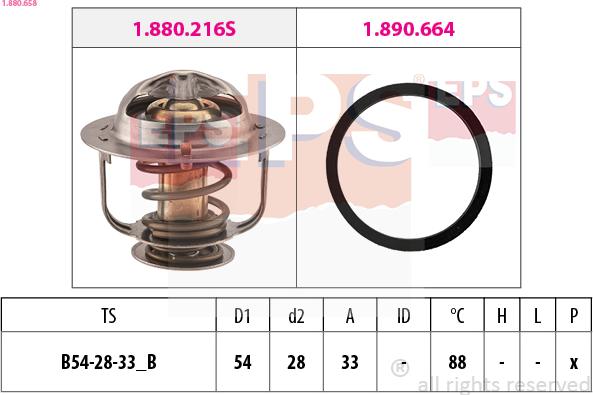 EPS 1.880.658 - Termostato, Refrigerante autozon.pro