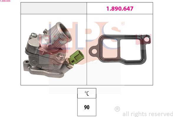 EPS 1.880.606 - Termostato, Refrigerante autozon.pro