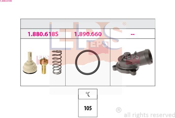 EPS 1.880.619K - Termostato, Refrigerante autozon.pro