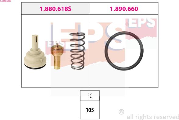 EPS 1.880.618 - Termostato, Refrigerante autozon.pro