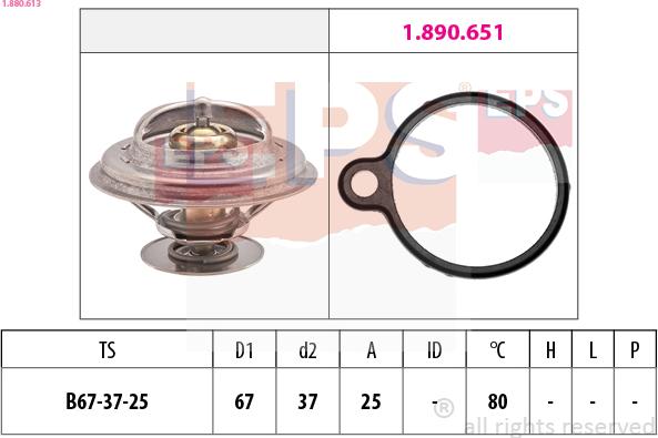 EPS 1.880.613 - Termostato, Refrigerante autozon.pro