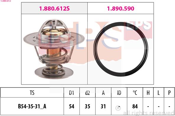 EPS 1.880.612 - Termostato, Refrigerante autozon.pro