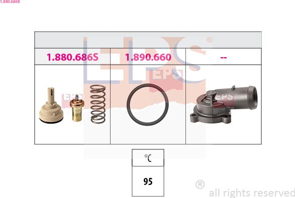 EPS 1.880.686K - Termostato, Refrigerante autozon.pro