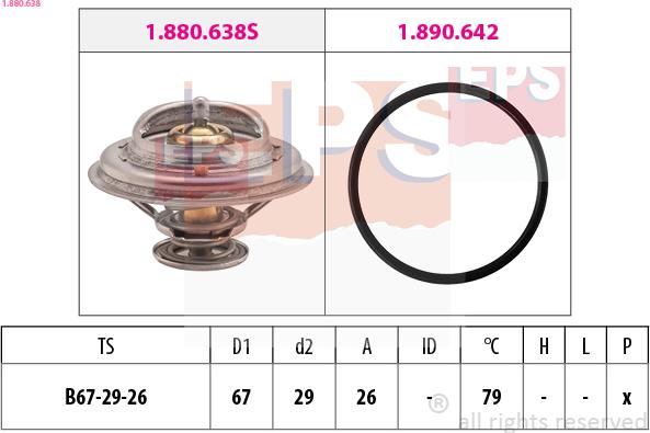 EPS 1.880.638 - Termostato, Refrigerante autozon.pro