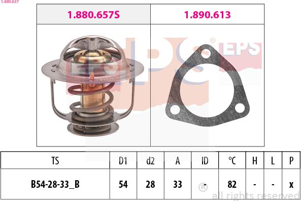 EPS 1.880.637 - Termostato, Refrigerante autozon.pro