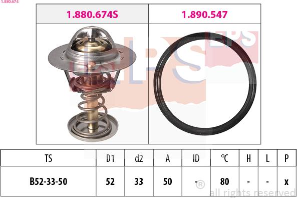 EPS 1.880.674 - Termostato, Refrigerante autozon.pro