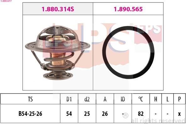 EPS 1.880.677 - Termostato, Refrigerante autozon.pro