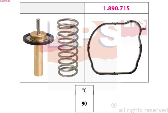 EPS 1.880.846 - Termostato, Refrigerante autozon.pro