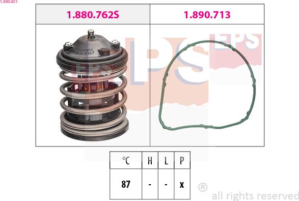 EPS 1.880.851 - Termostato, Refrigerante autozon.pro