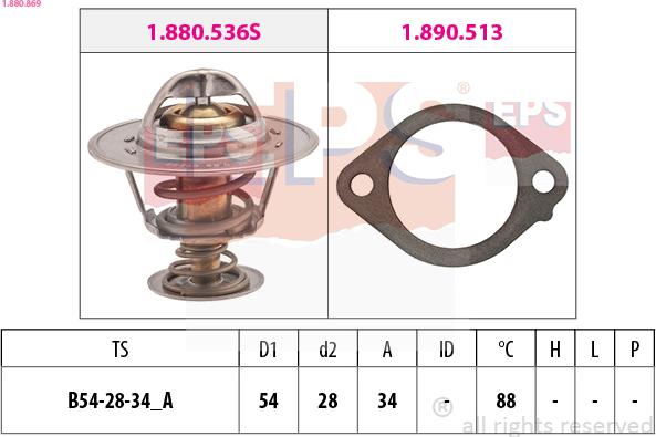 EPS 1.880.869 - Termostato, Refrigerante autozon.pro