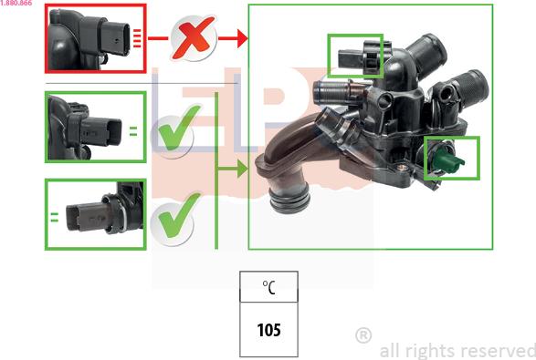 EPS 1.880.866 - Termostato, Refrigerante autozon.pro